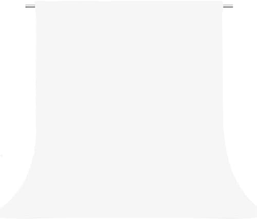 White Photography Backdrop for Photoshoot, Fabric 6x9ft by TERSUM