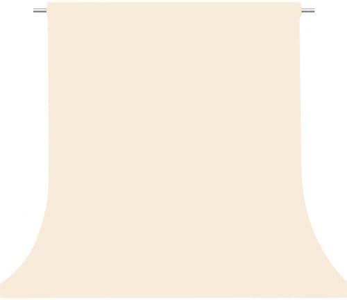 Cream Photography Backdrop for Photoshoot, Fabric 8x10ft by TERSUM