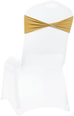 MDS Pack of 125 Spandex Chair Sashes Without Slider Buckles – Gold - Image 5