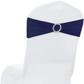 MDS Pack of 50 Spandex Chair Sashes for Wedding Party & Event – Navy Blue by MDS