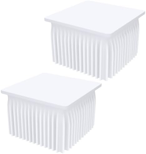 Smiry 2 Pack Spandex Elastic Fitted Table Cloth Skirt for 3FT Table by Smiry