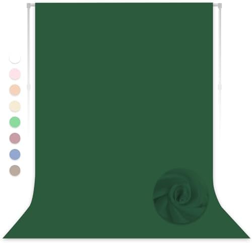 Dark Green Photography Backdrop for Photoshoot, Fabric, 8x10 FT by LYLYCTY