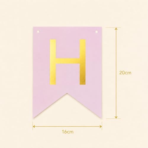 Letjolt Macarone Happy Birthday Banner Party Signs 13 Pcs - Image 5