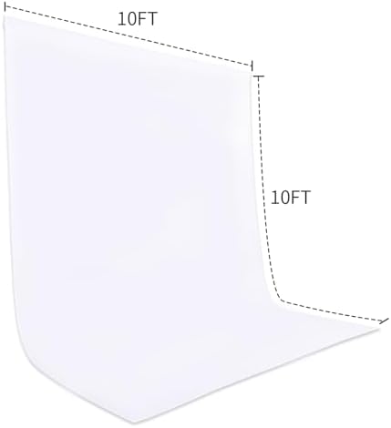Sugargirl 10X10FT White Backdrop Background for Photography, Photo Backdrop White Screen Photo Booth Backdrop for Photoshoot Party Video(1 Panel) - Image 2