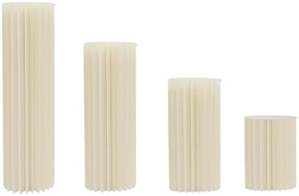 4 PCS Cylinder Stands for Party, Foldable Pedestal Stand for Parties Paper Pillars Cylinder Stands, Cake Stand White Cylinder Cardboard for Birthday Wedding Party Decoration - Image 3