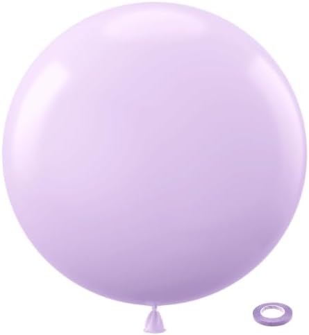 Bezente Pastel Purple Party Latex Round Balloons 36 Inch 8 Pack by Bezente
