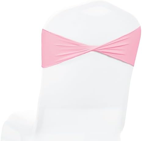 MDS Pack of 200 Spandex Chair Sashes Without Slider Buckles – Pink by MDS