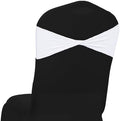 MDS Pack of 75 Spandex Chair Sashes Without Slider Buckles – White by MDS
