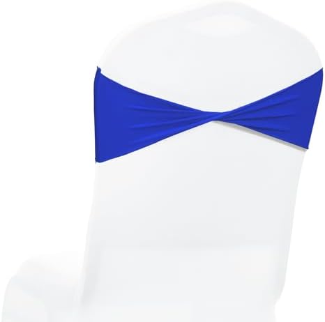MDS Pack of 75 Spandex Chair Sashes Without Slider Buckles – Royal Blue by MDS