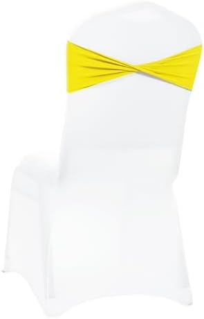 MDS Pack of 200 Spandex Chair Sashes Without Slider Buckles – Yellow - Image 5