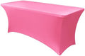 Obstal Spandex Table Cover 4ft Fitted Tablecloth Rectangular, Dark Pink by Obstal