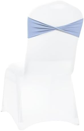 MDS Pack of 250 Spandex Chair Sashes Without Slider Buckles – Baby Blue - Image 5