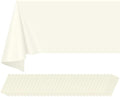 32 Pack Ivory Plastic Tablecloth for Rectangle Tables, Premium Decorative Beige Disposable Table Cloths for Parties, Rectangle Cream Party Table Cover for Birthday Wedding Baby Shower, 54x108 Inch by RAGNHILD