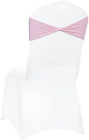 MDS Pack of 100 Spandex Chair Sashes Without Slider Buckles – Blush Pink - Image 5