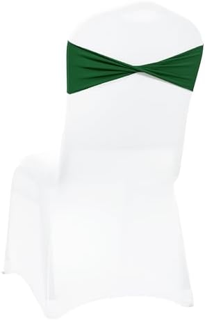 MDS Pack of 50 Spandex Chair Sashes Without Slider Buckles – Green - Image 5