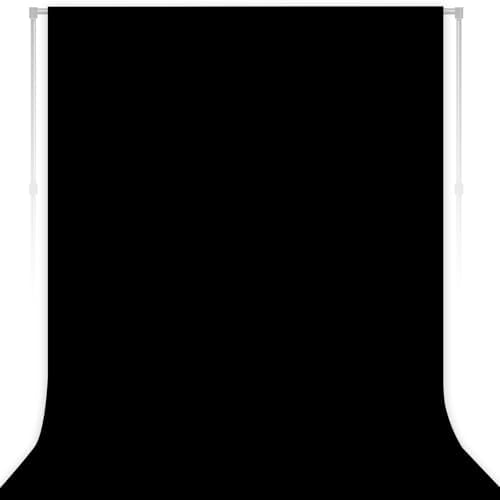Black Photography Backdrop for Photoshoot, Fabric, 10x20 FT by LYLYCTY