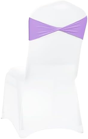 MDS Pack of 100 Spandex Chair Sashes Without Slider Buckles – Lavender - Image 5