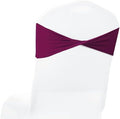 MDS Pack of 25 Spandex Chair Sashes Without Slider Buckles – Eggplant by MDS