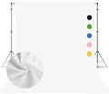 White Photography Backdrop for Photoshoot, Fabric 8x10ft by TERSUM