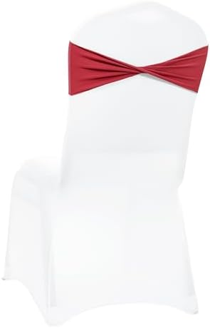 MDS Pack of 250 Spandex Chair Sashes Without Slider Buckles – Apple Red - Image 5