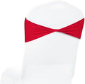 MDS Pack of 10 Spandex Chair Sashes Without Slider Buckles – Red by MDS