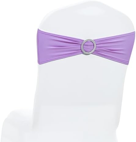 MDS Pack of 250 Spandex Chair Sashes for Wedding Party & Event – Lavender by MDS
