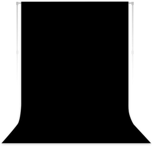 Black Photography Backdrop for Photoshoot, Fabric, 5x7 FT by LYLYCTY