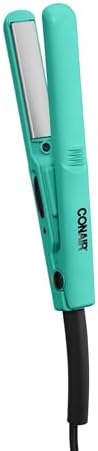 Conair Mini 1/2-inch Ceramic Flat Iron; Perfect for On-The-Go Styling, Turquoise by conair