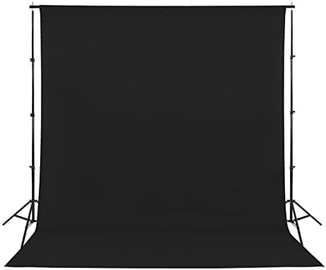 Sugargirl Black Backdrop Background for Photography, 8X10FT Photo Backdrop Black Screen Photo Booth Backdrop for Photoshoot Party Video(1 Panel) by Sugargirl