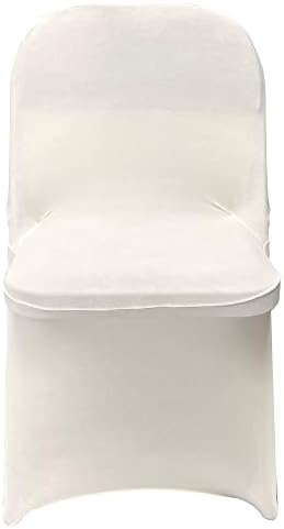 HAINARverS Stretch Spandex Folding Chair Covers 30PCS Ivory - Image 4