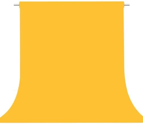 Yellow Photography Backdrop for Photoshoot, Fabric 6x9ft by TERSUM