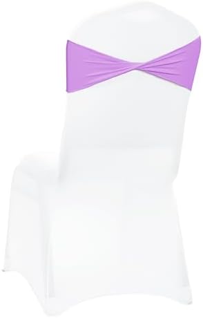 MDS Pack of 125 Spandex Chair Sashes Without Slider Buckles – Light Purple - Image 5