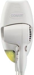 Conair Wall Mount Hair Dryer, Built-In LED Night Light, 1600W, White by conair