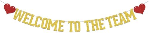 Welcome to The Team Banner - Welcome Banner for Office - The Office Party Decorations Gold by AETGDDS