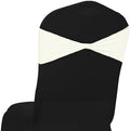 MDS Pack of 25 Spandex Chair Sashes Without Slider Buckles – Ivory by MDS