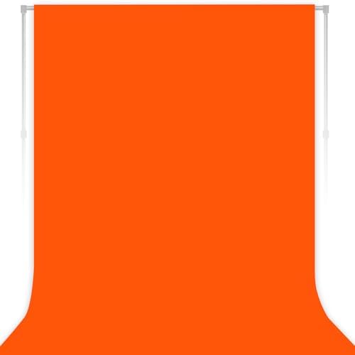 Orange Photography Backdrop for Photoshoot, Fabric, 10x20 FT by LYLYCTY