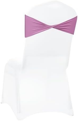 MDS Pack of 100 Spandex Chair Sashes Without Slider Buckles – Dusty Pink - Image 5