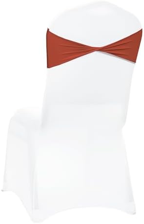 MDS Pack of 200 Spandex Chair Sashes Without Slider Buckles – Terracotta - Image 5