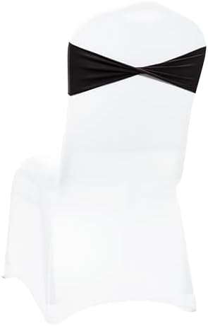 MDS Pack of 50 Spandex Chair Sashes Without Slider Buckles – Black - Image 5