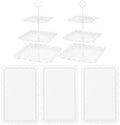5 Pcs Cupcake Stand Set - White Plastic Dessert Table Display Set by RAUVOLFIA