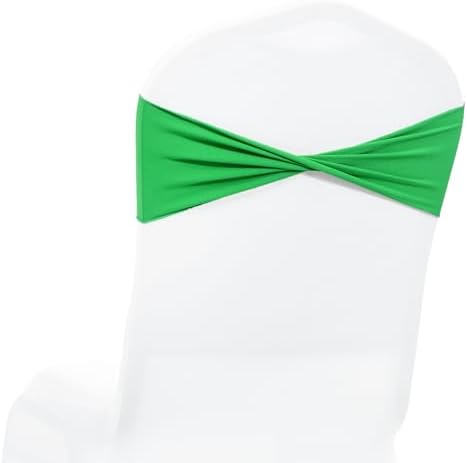 MDS Pack of 100 Spandex Chair Sashes Without Slider Buckles – Light Green by MDS