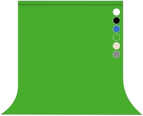 Green Screen Backdrop for Photoshoot Solid Color Background 5x7 ft by Pksoiil