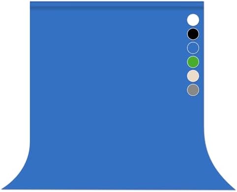 Blue Photo Backdrop for Photoshoot Solid Color Background 10x20 ft by Pksoiil