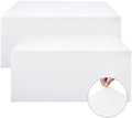Rectangle Spandex Fitted Tablecloths For Vendor 2 Pcs 48X24 Inch White by Nasitoshomedecor