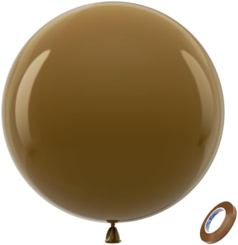 Bezente Brown Giant Latex Round Balloons 36 Inch 8 Pack by Bezente