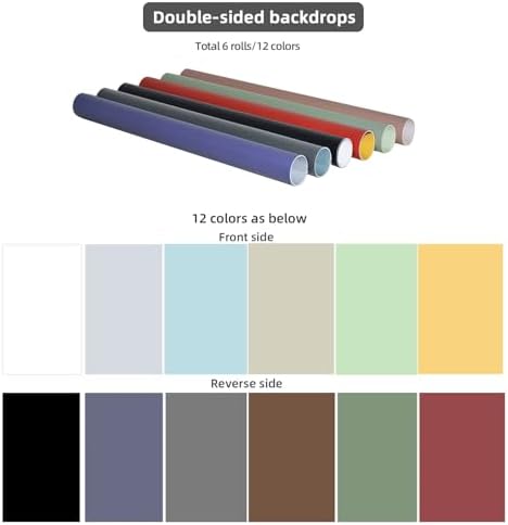 Yoocheese Photo Backdrop for Product Photography, 22x34 in Small Product Background with Tabletop T-Shape Stand, 6Pcs/12 Colors for Flat Lay, Food, Jewelry, Cosmetics Photography - Image 4