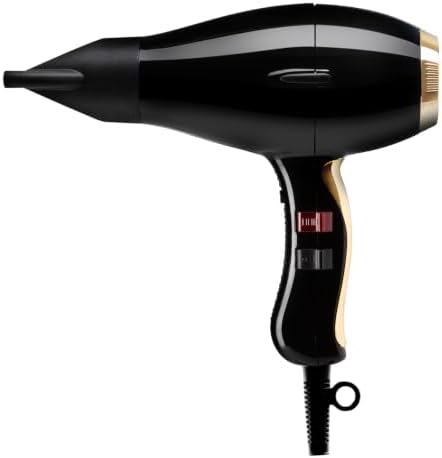 Elchim 3900 Healthy Ionic Professional Hair Dryer, 1875W Blow Dryer, Ionic & Ceramic System, 30%+ Faster Drying, Low EMF Protection, Dual Quick-Lock Concentrators, Made in Italy, Black & Gold - Image 2