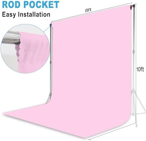 Pink Photography Backdrop for Photoshoot, Fabric, 8x10 FT - Image 2