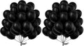 PartyWoo Black Balloons 50pcs Matte Latex Helium Balloons 12 Inch (Pack of 2) by PartyWoo