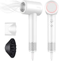 Hair Dryer, TurboLux Ionic 200 Million Negative Ions 1500W Fast Drying High Speed Hairdryer with Diffuser, Lightweight, Low Noise Hair Dryers for Women with 110000 RPM Brushless Motor (Pearl White) by LuxingBeauty-LuxuryHairStyling